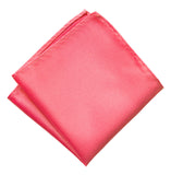 Honeysuckle Pink Pocket Square. Medium Pink Solid Color Satin Finish, No Print, by Cyberoptix
