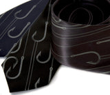 Black fishing necktie