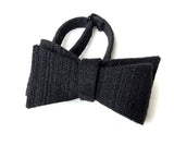 Black industrial felt bow tie, by Cyberoptix.