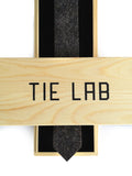Charfcoal grey industrial felt necktie & wood box.
