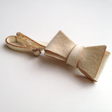 Ivory Industrial Felt Bow Tie, by Cyberoptix.