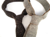 Grey industrial wool felt neckties, by Cyberoptix / Well Done Goods