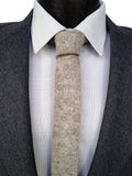 Gray wool industrial felt tie, by Cyberoptix / Well Done Goods