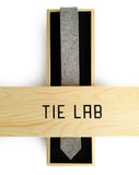 laser cut wool industrial felt necktie, light grey. by Cyberoptix / Well Done Goods