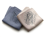 AlphabeTIES Silk + Linen Blend Pocket Square