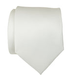 Ivory solid color necktie, light grey tie by Cyberoptix Tie Lab
