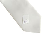 Light Grey solid color necktie, Ivory tie by Cyberoptix Tie Lab