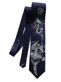 Ernst Haeckel Navy blue jellyfish necktie.