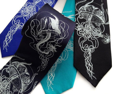 Jellyfish Necktie, Sea Creature Tie