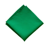 Kelly Green Pocket Square. Medium Green Solid Color Satin Finish, No Print, by Cyberoptix