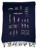 navy sailing knots scarf