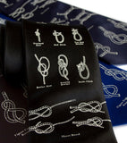 Black Knot Tying Diagram Necktie.
