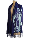 Scales of Justice Scarf, Lady Justice Linen-Weave Pashmina
