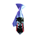 periwinkle raving laser cat tie, baby sized