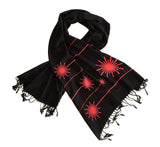 laser radiation warning pashmina scarf