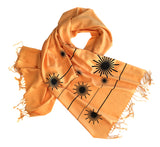 European Laser Radiation warning scarf, mustard yellow