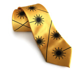 Yellow Laser Radiation Warning Sign necktie
