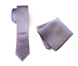 pastel purple silk & linen blend tie.