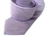 pastel purple silk & linen blend tie.