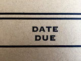 Library Date Due Card Silkscreen Poster, Book Print, by Cyberoptix