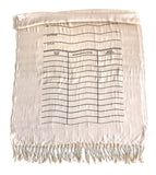 library card scarf, parchment luxe weight