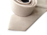 Light Khaki Linen Wedding Necktie, "Davison" by Cyberoptix