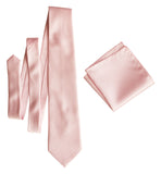 Light Pink Solid Color Pocket Square. Satin Finish, No Print for weddings, by Cyberoptix