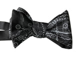 Los Angeles County Map Bow Tie, Dove Grey on Black Tie, by Cyberoptix