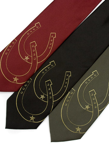 Lucky Horseshoe Silk Necktie