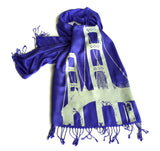 Ice on cobalt pashmina