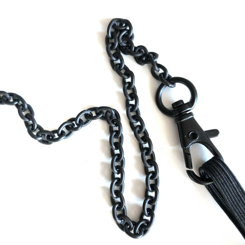 Matte Black Mask Chain, Face Mask Holder Necklace, steel mask leash