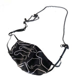 Matte Black Mask Chain, Face Mask Holder Necklace, steel mask leash