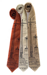 Blueprint Necktie: Detroit Train Station Ironwork Detail