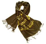 Civil Defense Medical Kit Scarf: Yellow on golden olive.