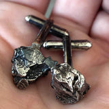 Meteorite Cufflinks, Campo Del Cielo. Cyberoptix