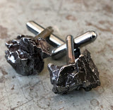 Meteorite Cufflinks. Space Rock Cuff Links, Campo Del Cielo. Cyberoptix