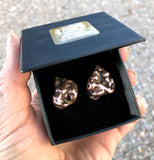 Copper Nugget Cufflinks. Northern Michigan, raw copper ore cuff links - gift boxed