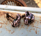 Copper Nugget Cufflinks. Northern Michigan, raw copper ore cuff links