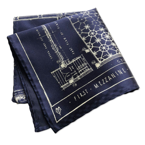 Blueprint Pocket Square, Capitol Theatre Detroit Opera House