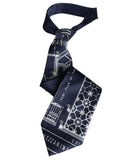 Capitol Theatre Blueprint Necktie, Navy Blue. Detroit Opera House Ties, by Cyberoptix