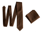 Brown necktie, Milk Chocolate solid color tie for weddings, by Cyberoptix Tie Lab