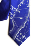 Royal blue star chart kids tie.