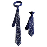Father and son navy blue Galaxy ties.