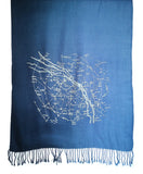 Blue ombre galaxy printed pashmina scarf, by Cyberoptix