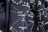 Navy Blue Milky Way Galaxy star chart scarf.