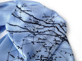 Milky Way Galaxy star chart scarf, sky blue.