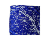 Milky Way Galaxy pocket square: royal blue.
