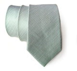 mint linen + silk blend woven necktie.