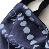 Moon Phases Self Tie Bow Tie: Navy Blue, b y Cyberoptix