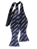 Moon Phases Self Tie Bow Tie: Navy Blue, b y Cyberoptix